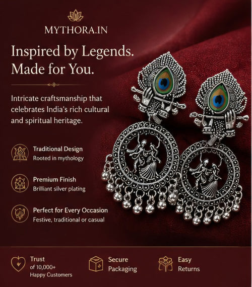 Mythora Radha Krishna Earrings