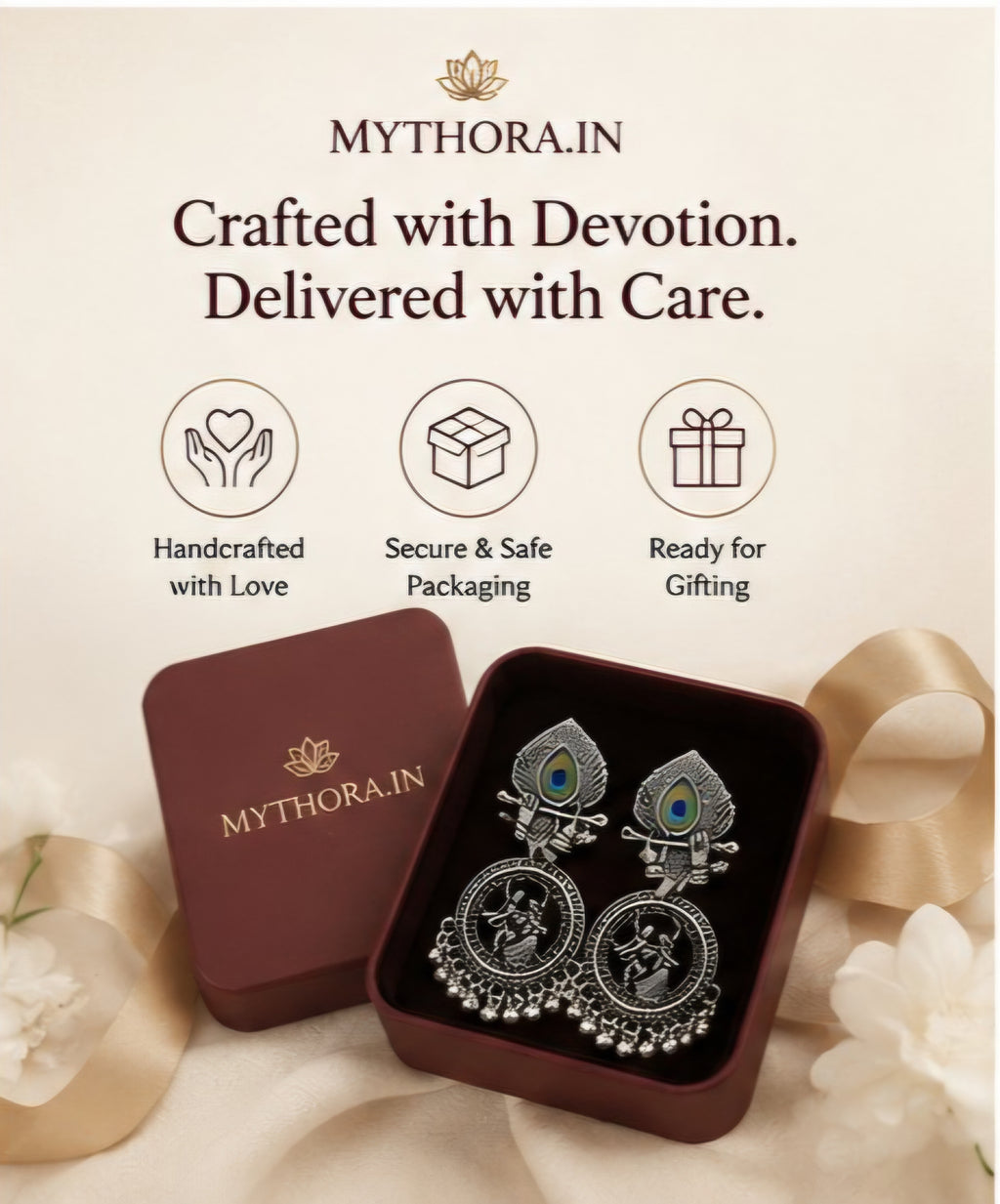 Mythora Radha Krishna Earrings