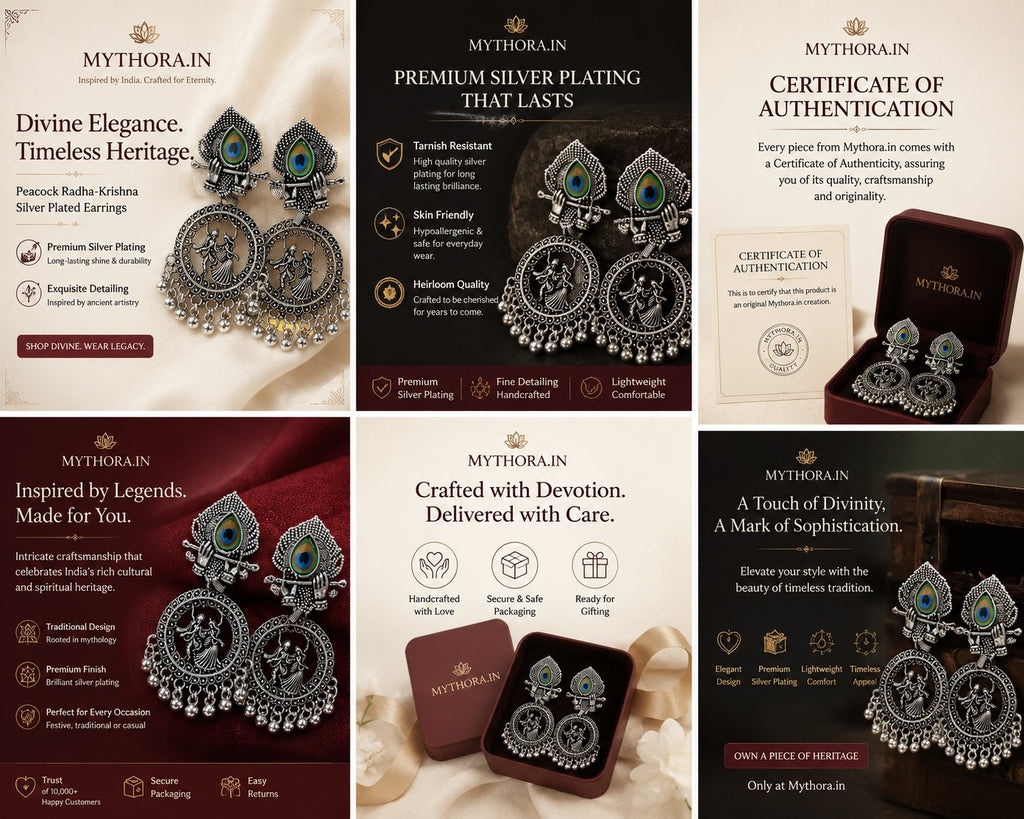 Mythora Radha Krishna Earrings